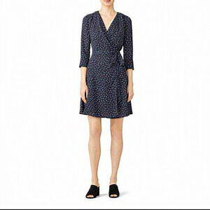 Slate & Willow Confetti‎ Wrap Mini Dress In Navy Blue Size